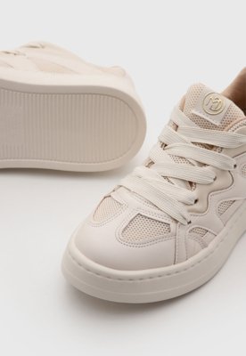 Tênis Feminino Modare Plataforma Têxtil Off-White