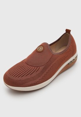 Tênis Feminino Modare Slip On Textil Marrom