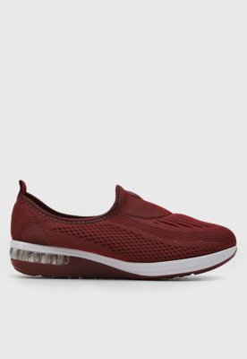 Tênis Slip On Modare Texturizado Vinho