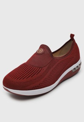 Tênis Slip On Modare Texturizado Vinho
