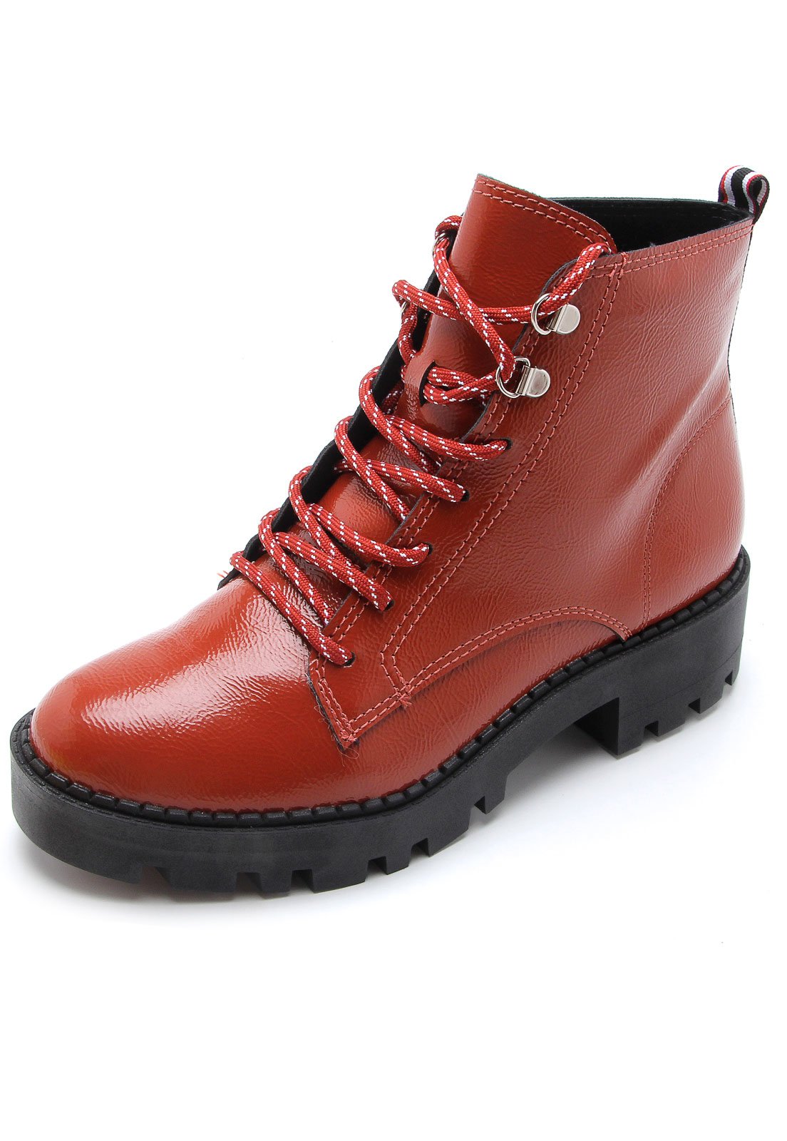 bota coturno moleca verniz
