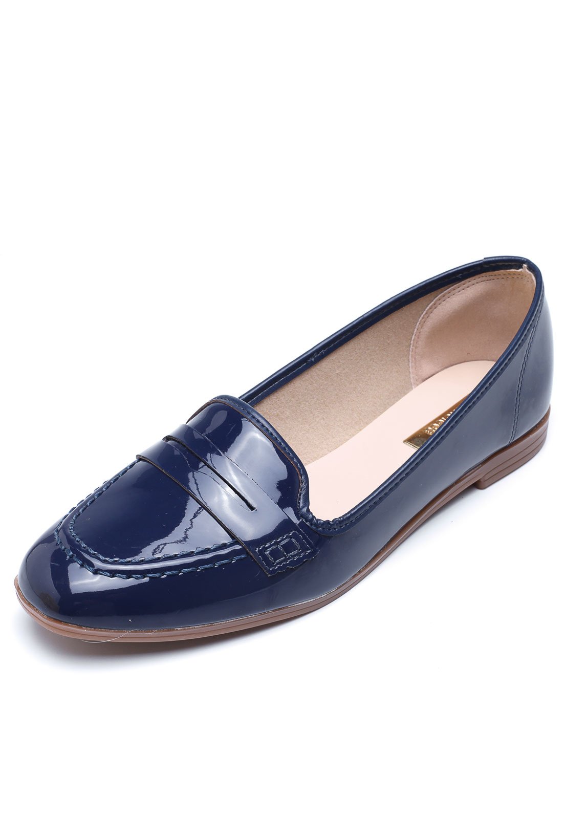 mocassim feminino azul marinho