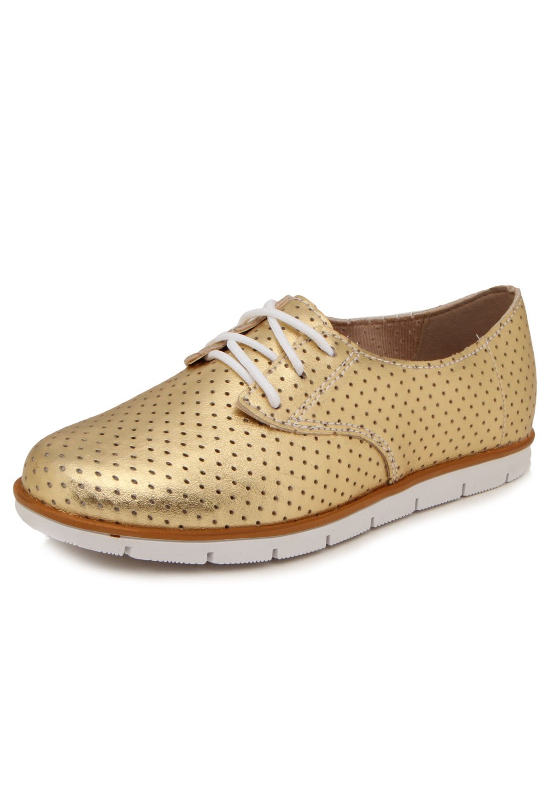 tenis oxford dourado