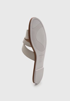 Rasteira Feminina Moleca Tiras Cruzadas Off-White