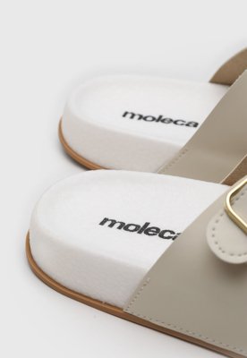 Rasteira Feminina Moleca Tiras Cruzadas Off-White