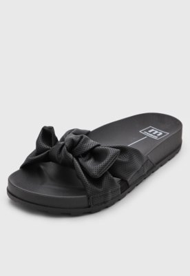 Rasteira Feminina Moleca Tiras Cruzadas Preta