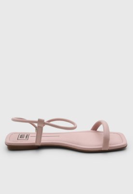 Rasteira Feminina Moleca Tiras Cruzadas Rosa