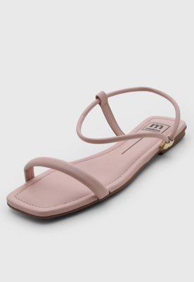 Rasteira Feminina Moleca Tiras Cruzadas Rosa