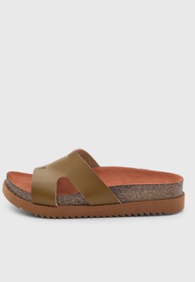 Rasteira Feminina Moleca Tiras Cruzadas Verde