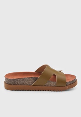 Rasteira Feminina Moleca Tiras Cruzadas Verde