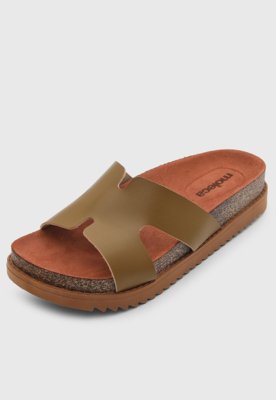 Rasteira Feminina Moleca Tiras Cruzadas Verde