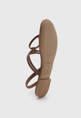 Rasteira Feminina Moleca Tiras Finas Marrom