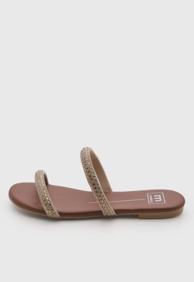 Rasteira Feminina Moleca Tiras Finas Marrom