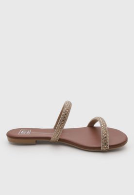 Rasteira Feminina Moleca Tiras Finas Marrom
