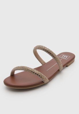 Rasteira Feminina Moleca Tiras Finas Marrom