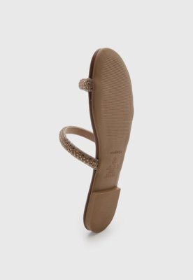 Rasteira Feminina Moleca Tiras Finas Marrom