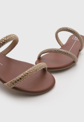 Rasteira Feminina Moleca Tiras Finas Marrom