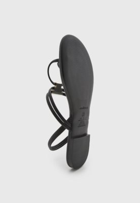 Rasteira Feminina Moleca Tiras Finas Preto