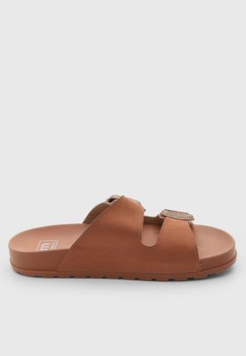 Rasteira Feminina Moleca Tiras Fivela Marrom