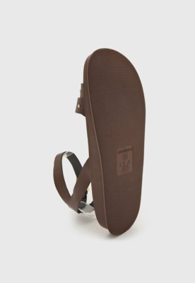 Rasteira Feminina Moleca Tiras Largas Marrom