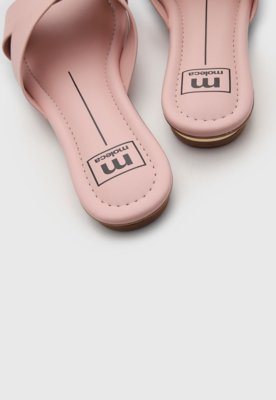 Rasteira Moleca tiras cruzadas Rosa
