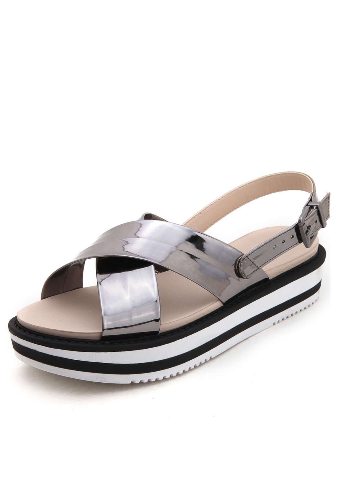 sandalia flatform moleca