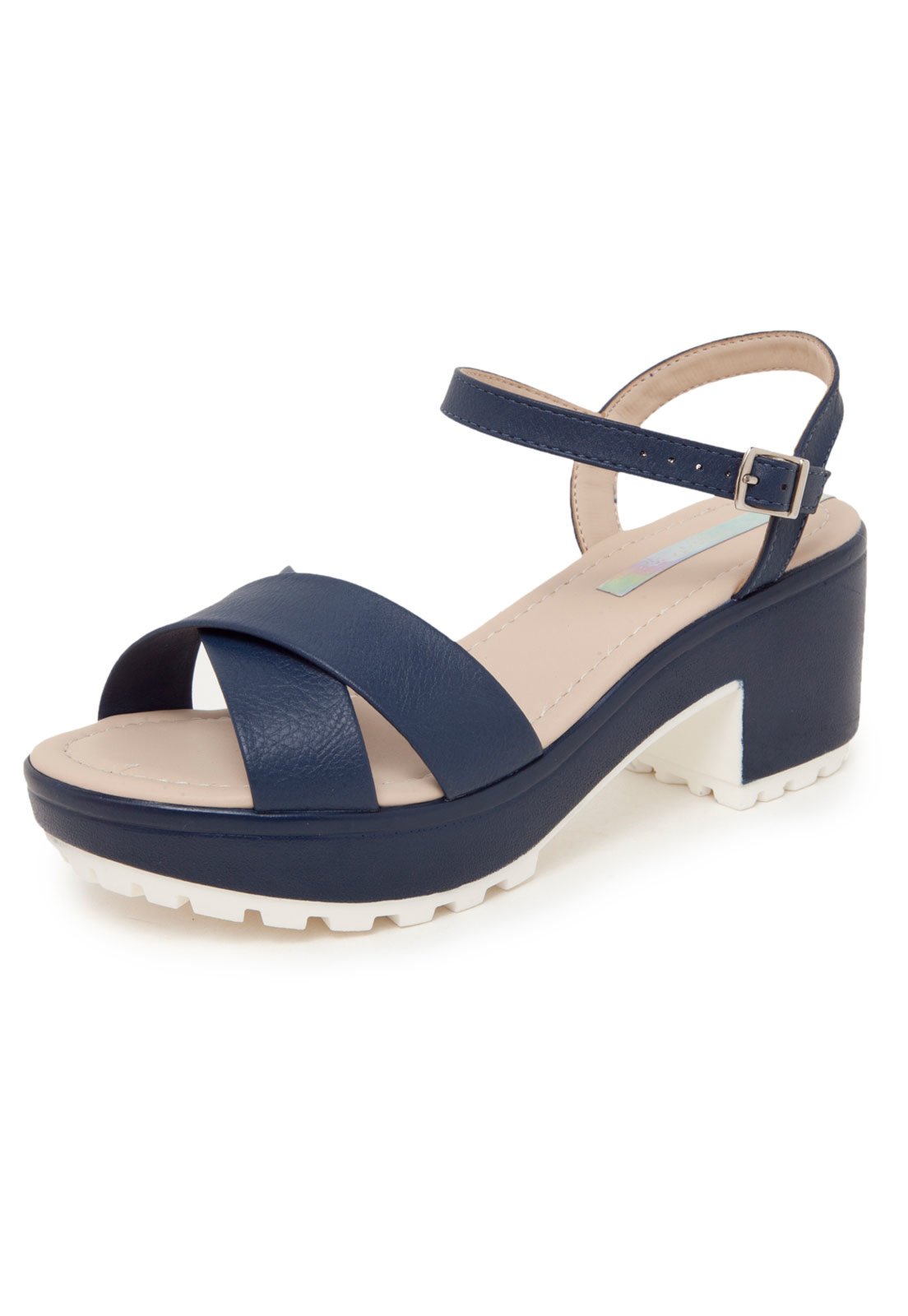 sandalia tratorada azul