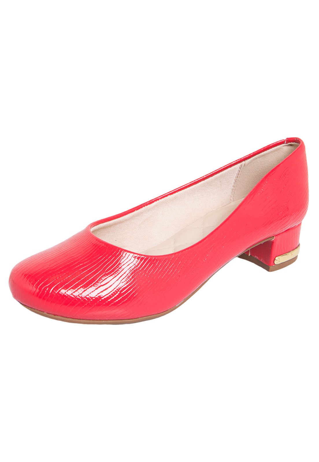 scarpin vermelho salto bloco