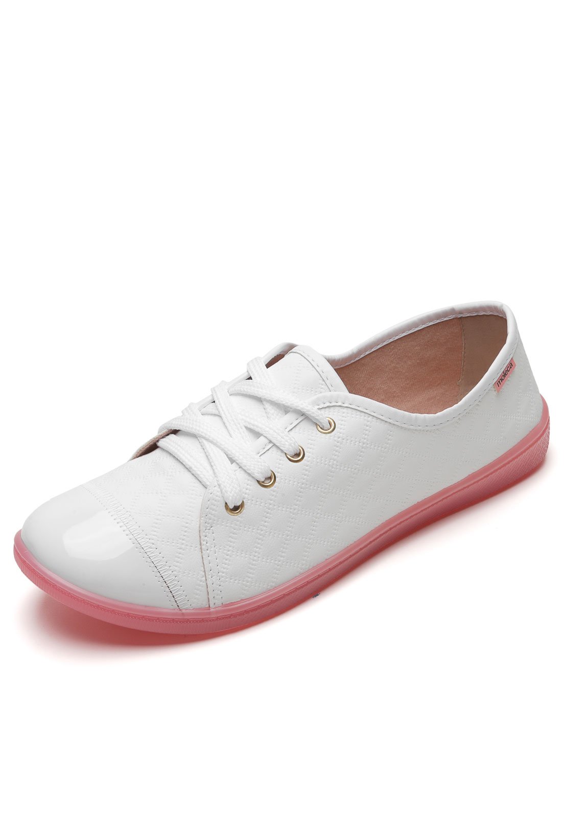 tenis moleca branco com rosa