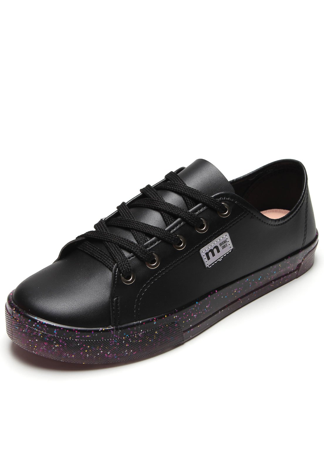 Casual Tênis DAFITI SHOES Glitter Preto - Compre Agora