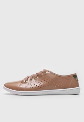 Casual Tênis DAFITI SHOES Perfuros Bege - Compre Agora