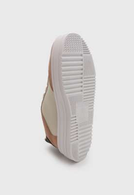 Tênis Feminino Moleca Cadarço Rosa e Branco