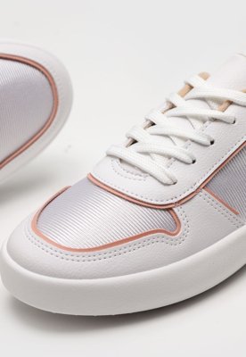 Tênis Feminino Moleca Listras Branco e Rosa