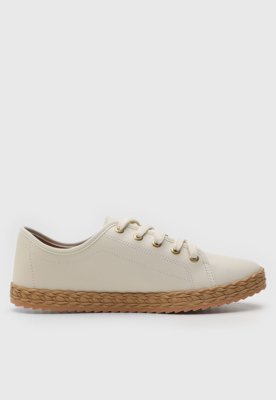 Tênis Moleca Liso Off-White