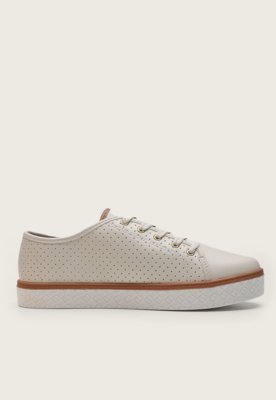 Tênis Moleca Perfuros Off-White