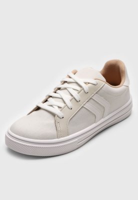 Tênis Moleca Recorte Off-White