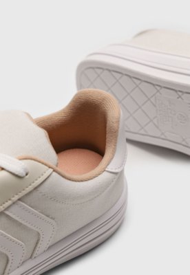 Tênis Moleca Recorte Off-White