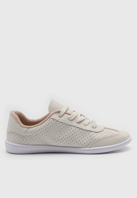 Tênis Moleca Recorte Off-White