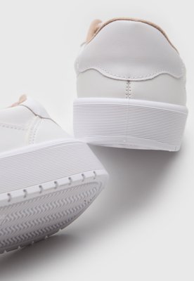 Tênis Moleca Recortes Off-White