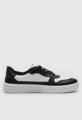 Tênis Moleca Recortes Off-White