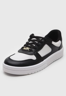 Tênis Moleca Recortes Off-White
