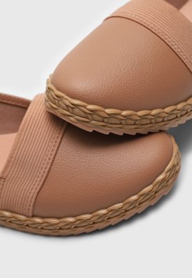 Tênis Slip On Moleca Liso Nude