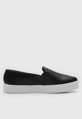 Tênis Slip On Moleca Liso Preto