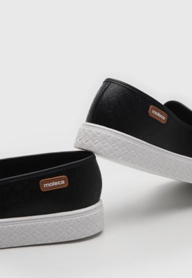 Tênis Slip On Moleca Liso Preto
