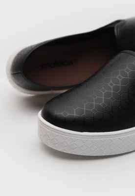 Tênis Slip On Moleca Liso Preto