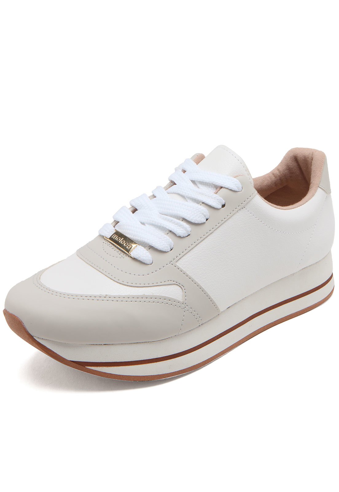 Tênis jogging moleca sales liso flatform