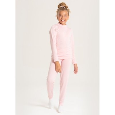 Conjunto Inverno Menina Rosa Blusa e Calça em Tecido Térmico