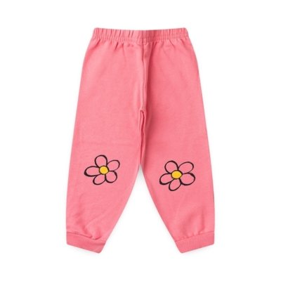 Conjunto Inverno Menina Rosa Blusão com Capuz e Calça em Moletom Margaridas
