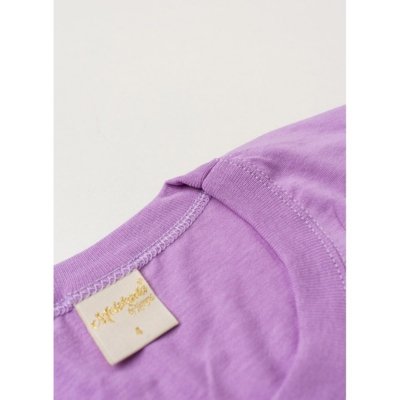 Conjunto Verão Menina Lilás Cropped Over e Shorts com Filete e Laço