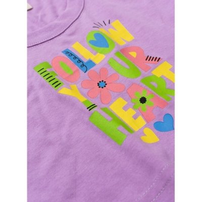 Conjunto Verão Menina Lilás Cropped Over e Shorts com Filete e Laço